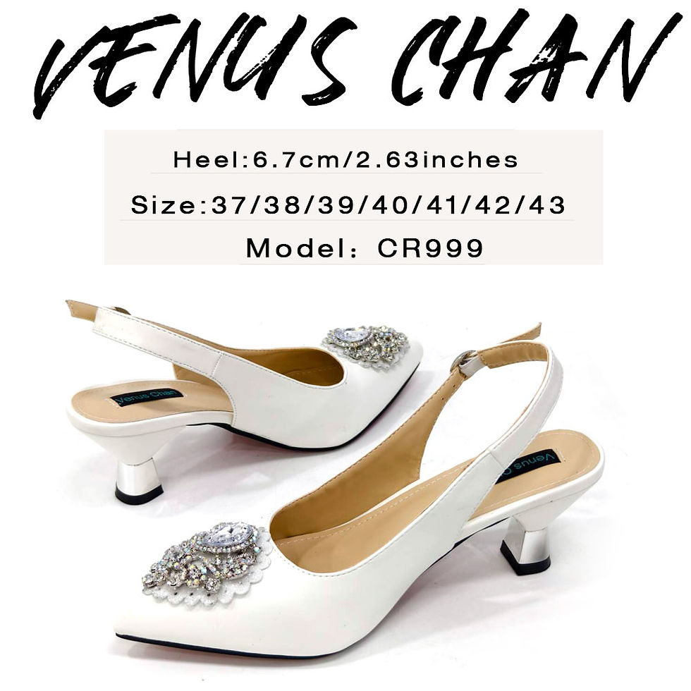 Thumbnail: Venus Chan 2024 Latest Wedding Pointed Toe Women's Shoes High Heel White Color 