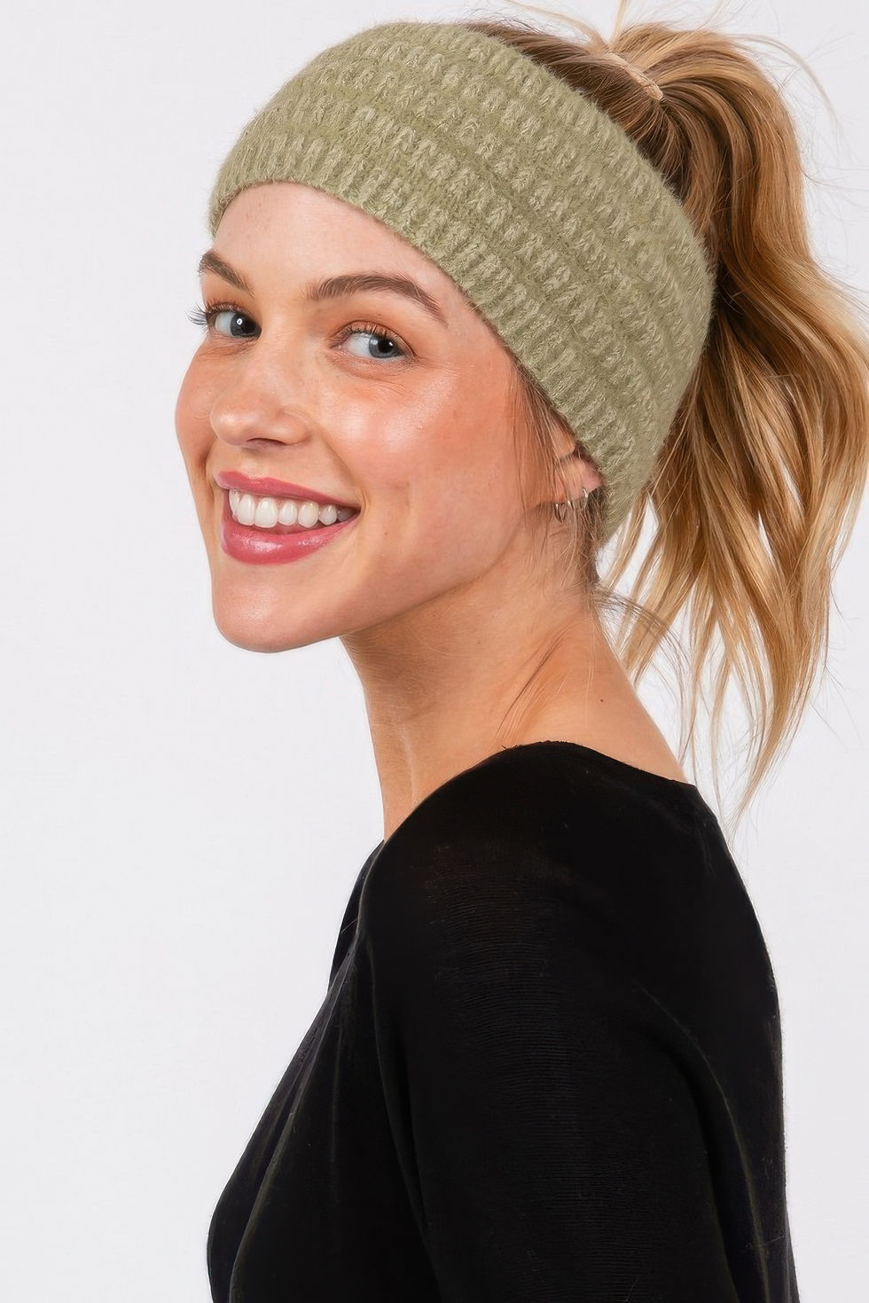 Thumbnail: Fuzzy Cable Knit Headband