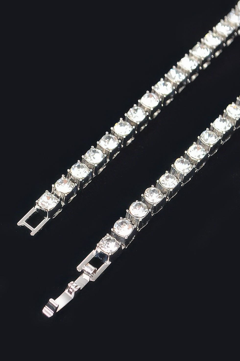 Thumbnail: Rhinestone Chain Layered Necklace 45cm