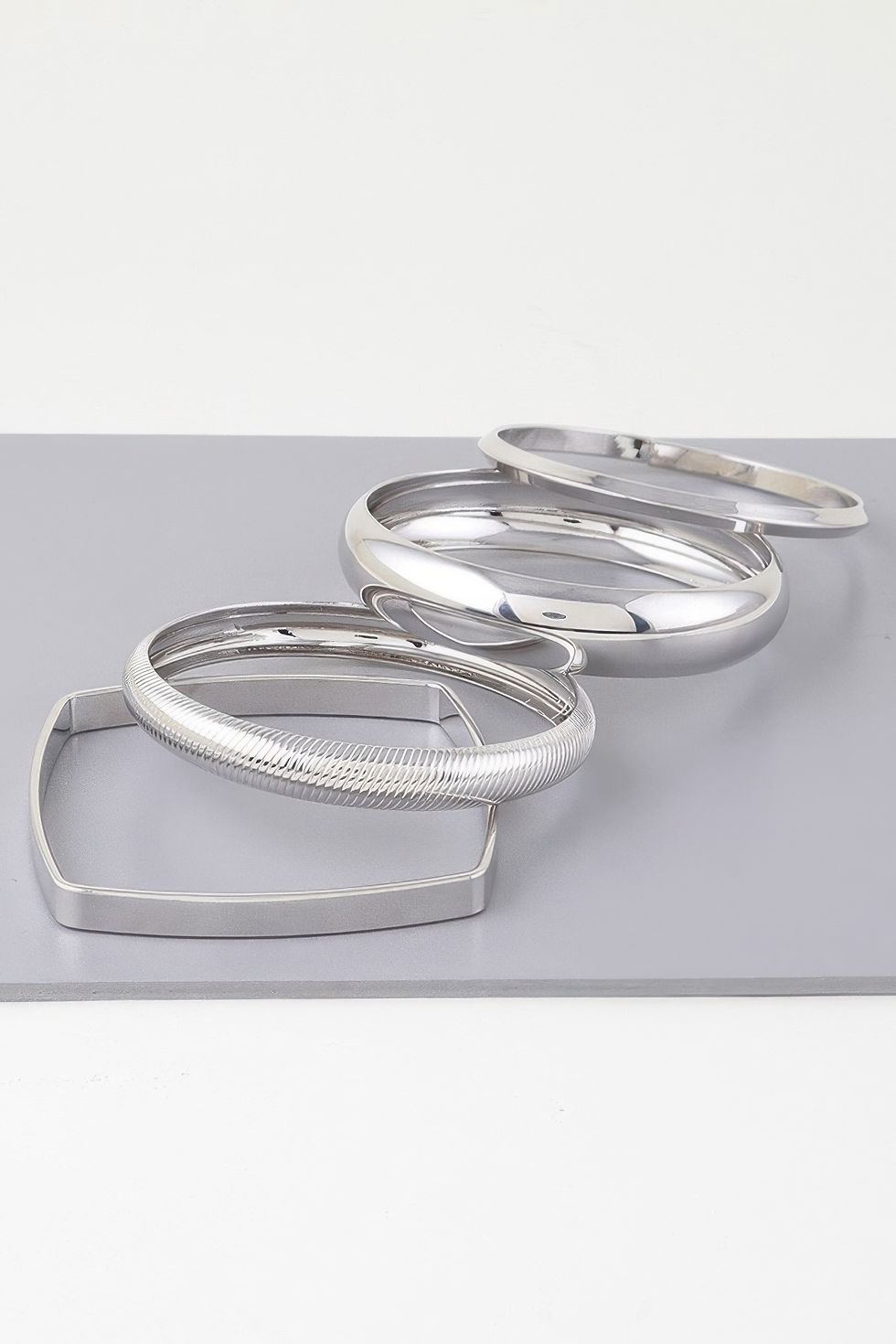 Thumbnail: Multi Shiny Silver Layer Bracelet