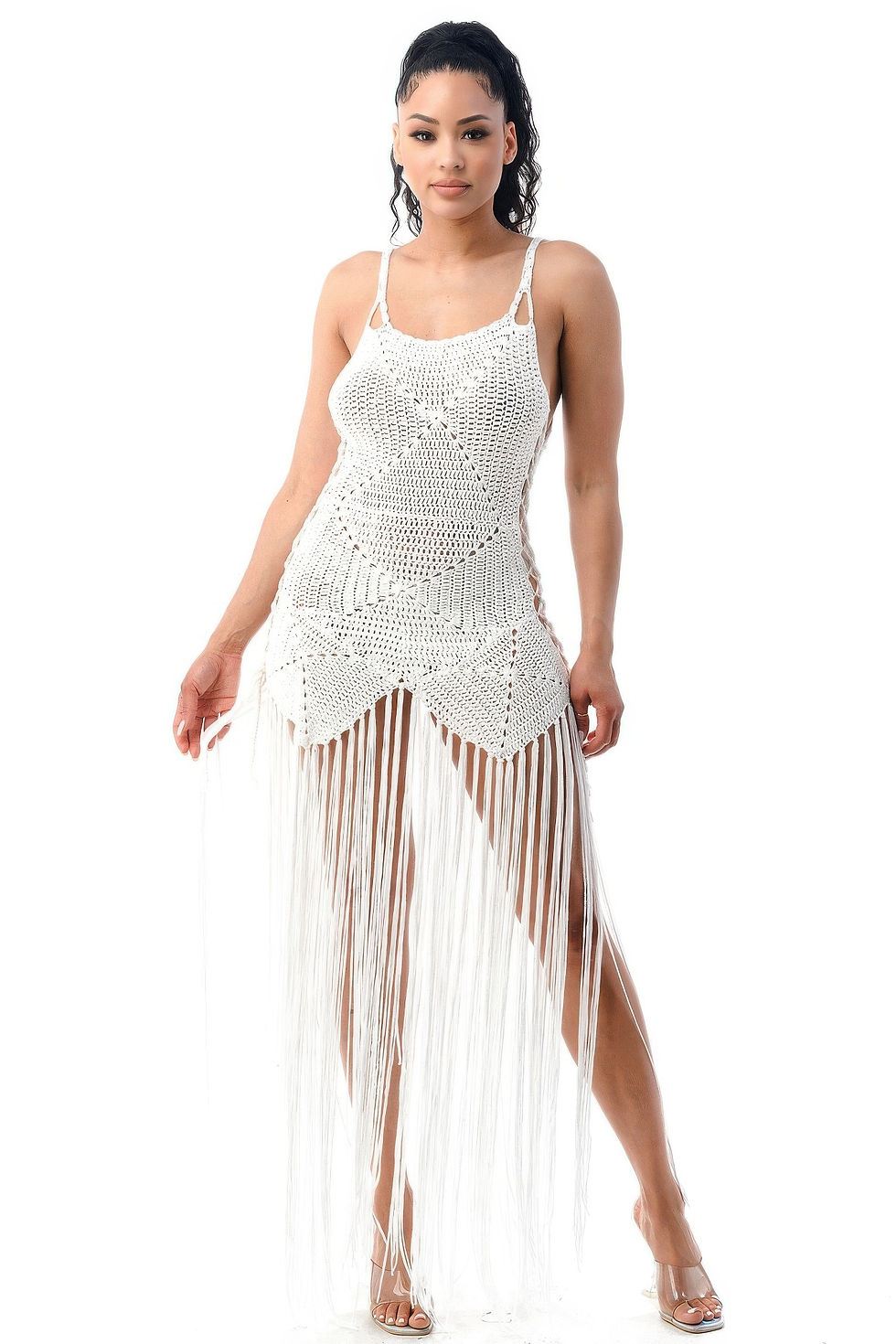 Thumbnail: Crochet Dress Bottom Fringe       