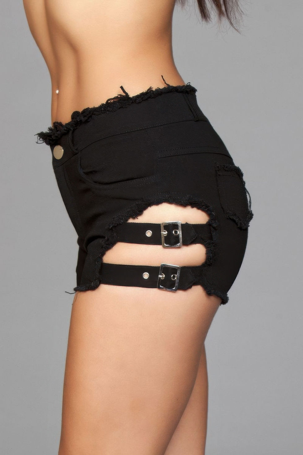 Thumbnail: Buckled Down Denim Shorts