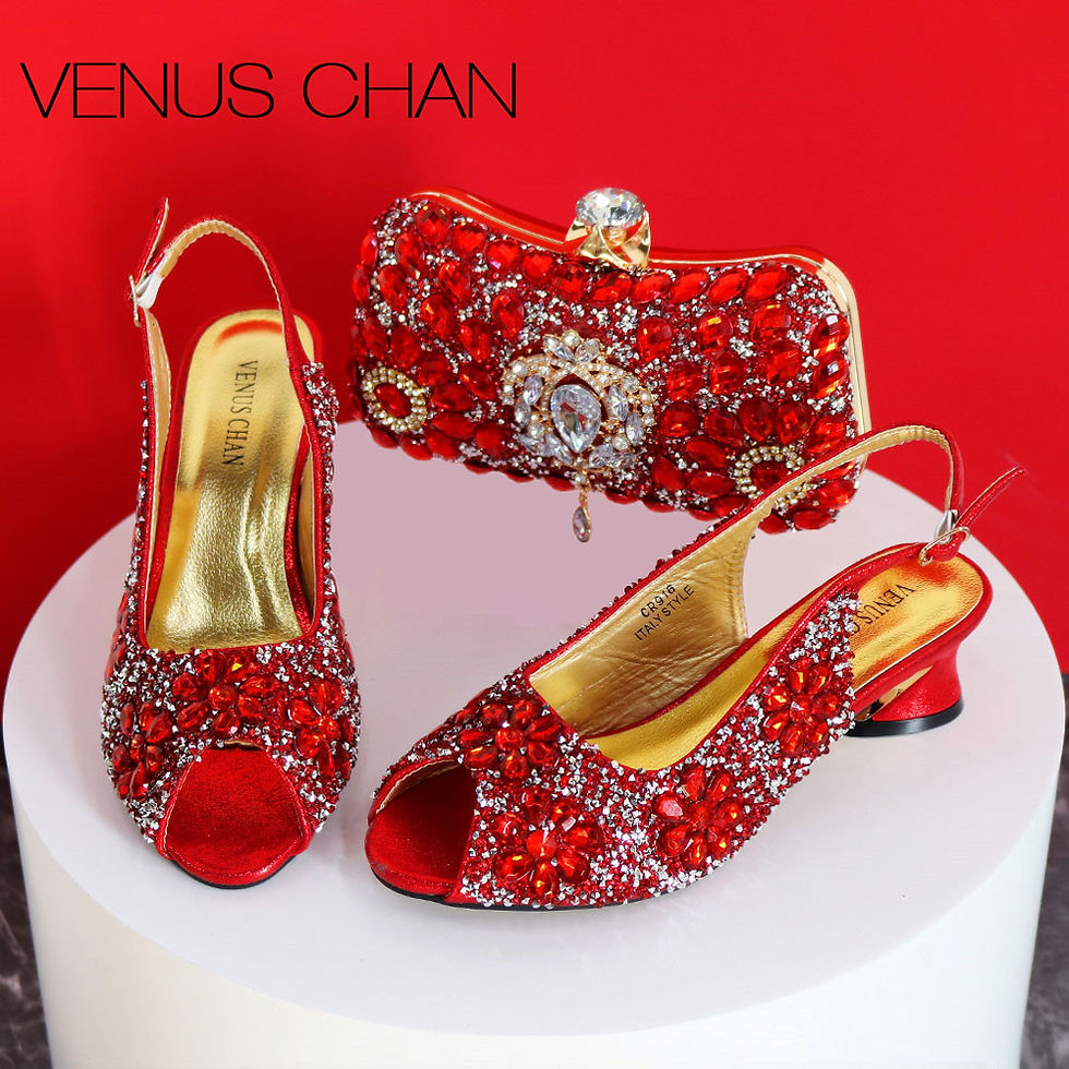 Thumbnail: Nigerian Party Pumps Shoes and Bags To Match on Sale Italian Shoes with Matchin