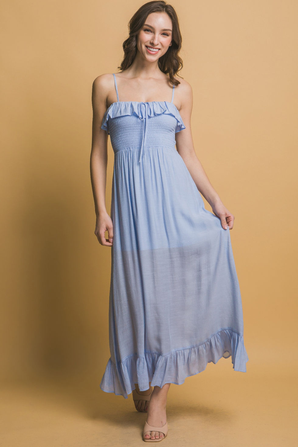 Thumbnail: Smocked Ruffle Maxi Dress