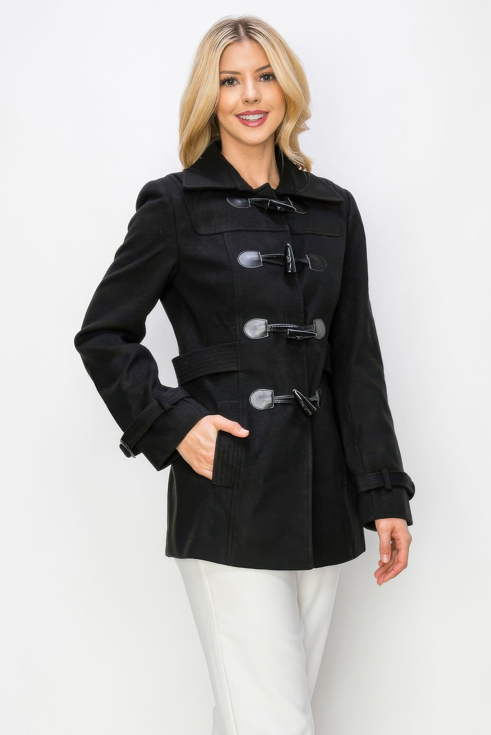 Thumbnail: Wool Toggle Button Peacoat With Pockets