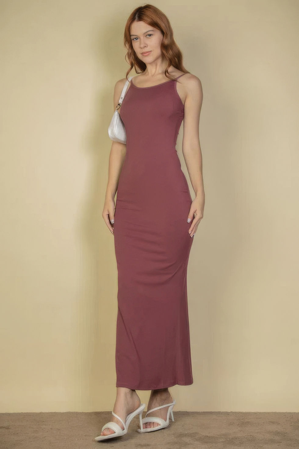 Thumbnail: Ribbed Mermaid Hem Camisole Maxi Dress
