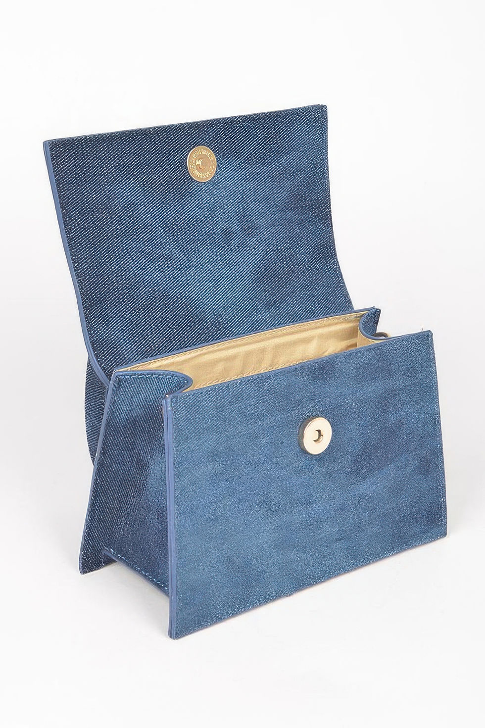Thumbnail: Denim Top Handle Crossbody Bag