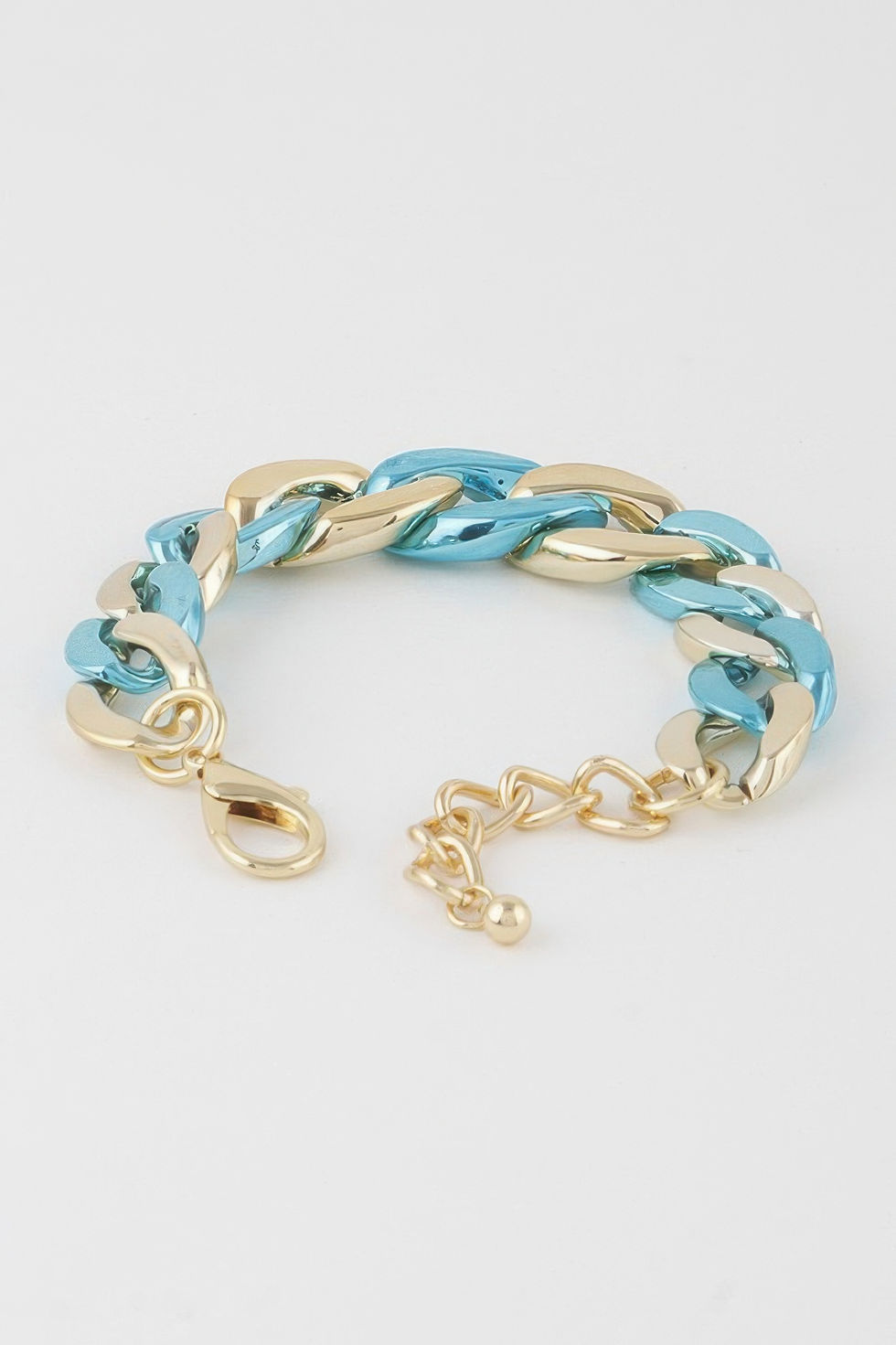 Thumbnail: Two Toned Twisted Chain Bracelet