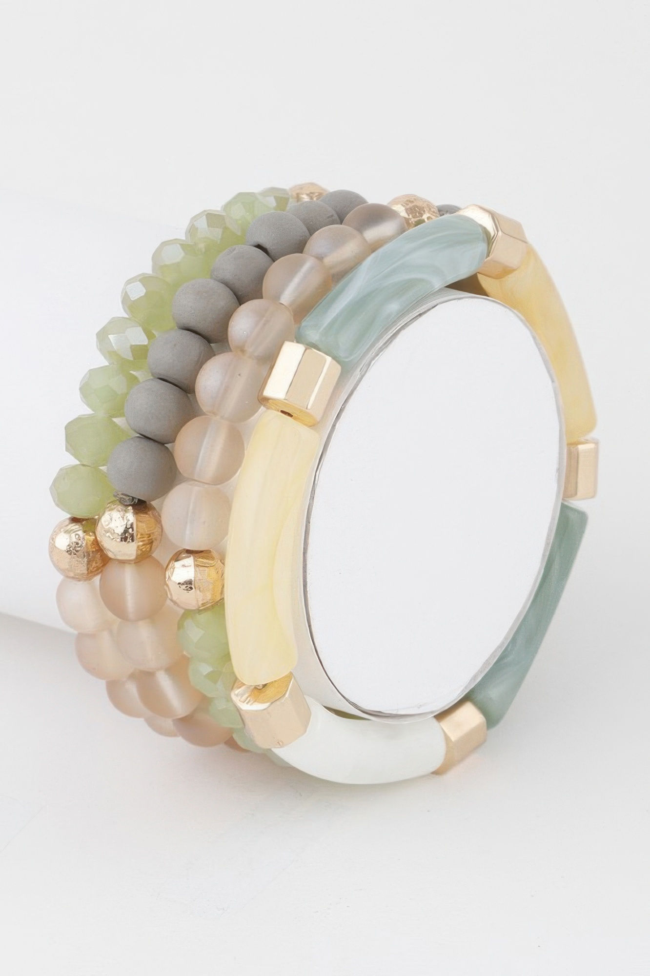 Multi Beaded Tube Bracelet