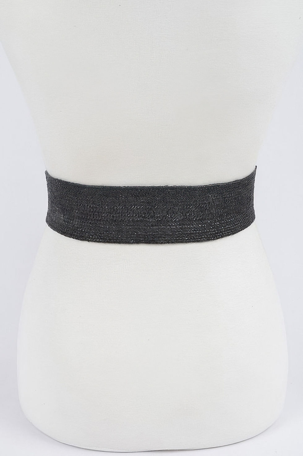 Thumbnail: Rhinestone Buckle Plus Size Stretch Straw Belt
