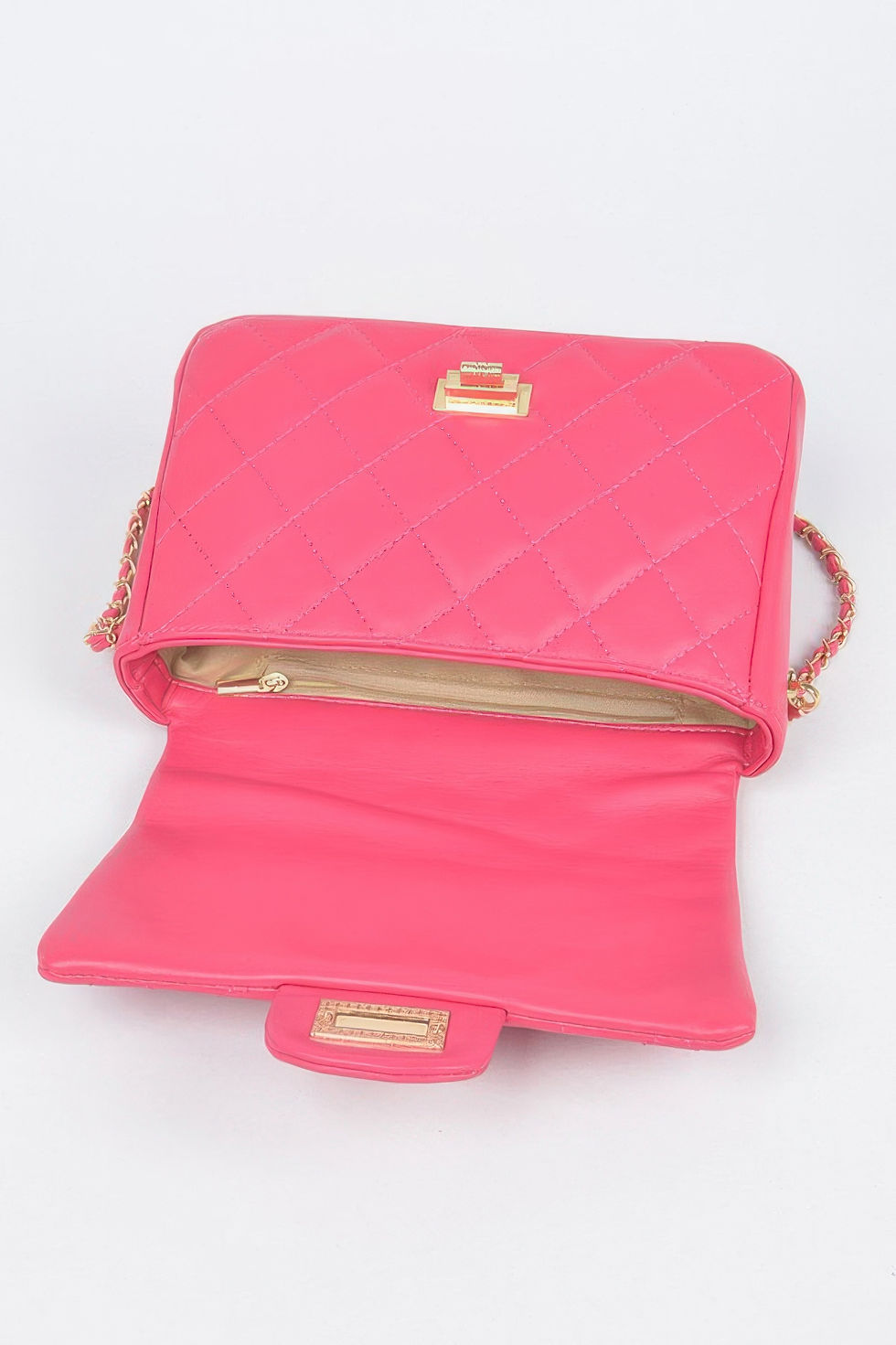 Thumbnail: Quilted Faux Leather Flap Bag