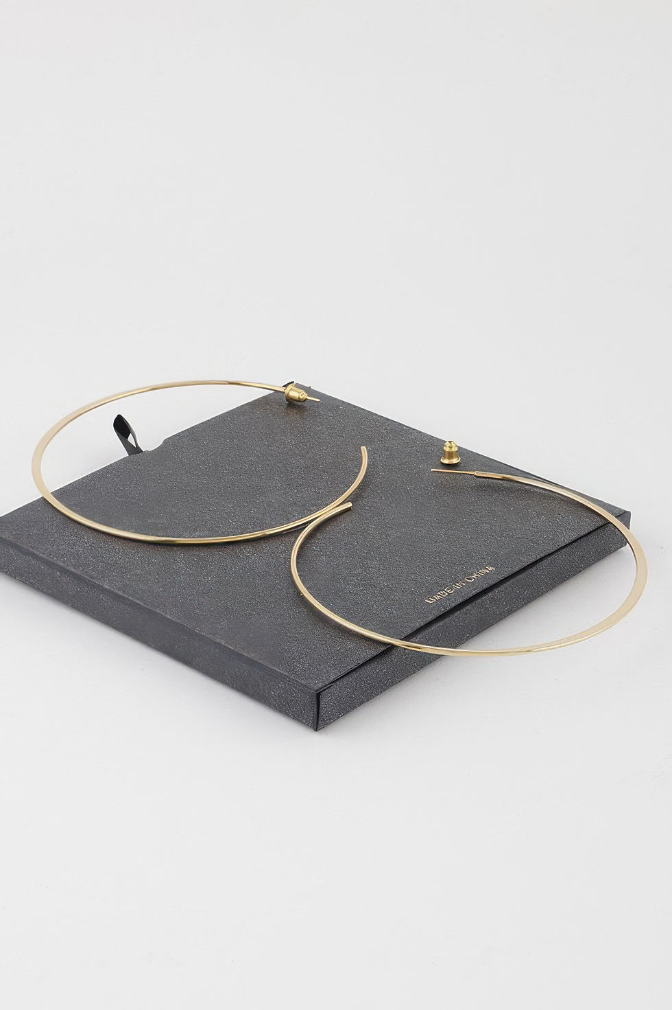 Thumbnail: Oversized Metal Dipped Hoop Earrings