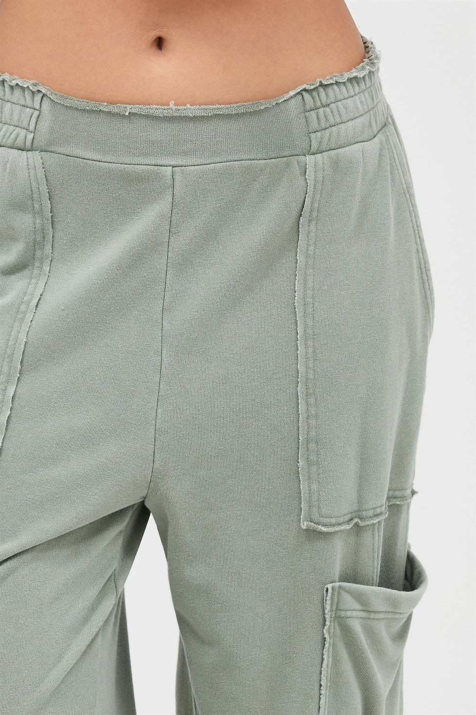 Thumbnail: Mineral Wash Wide Leg Cargo Pants