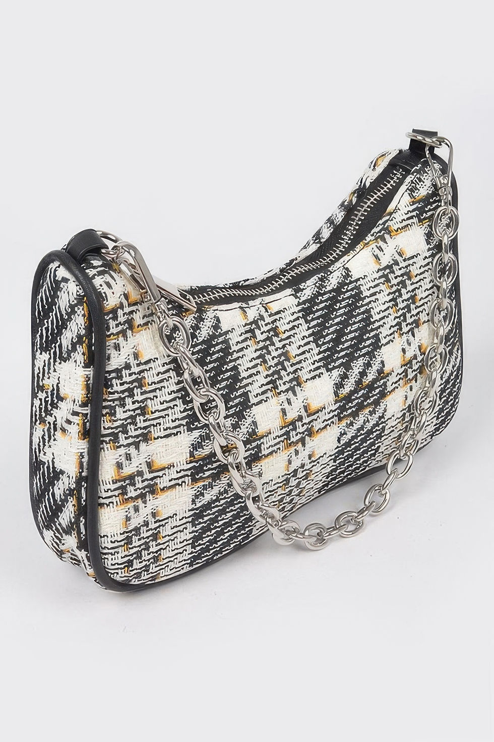 Thumbnail: Tweed Plaid Shoulder Bag W/airpod Purse 