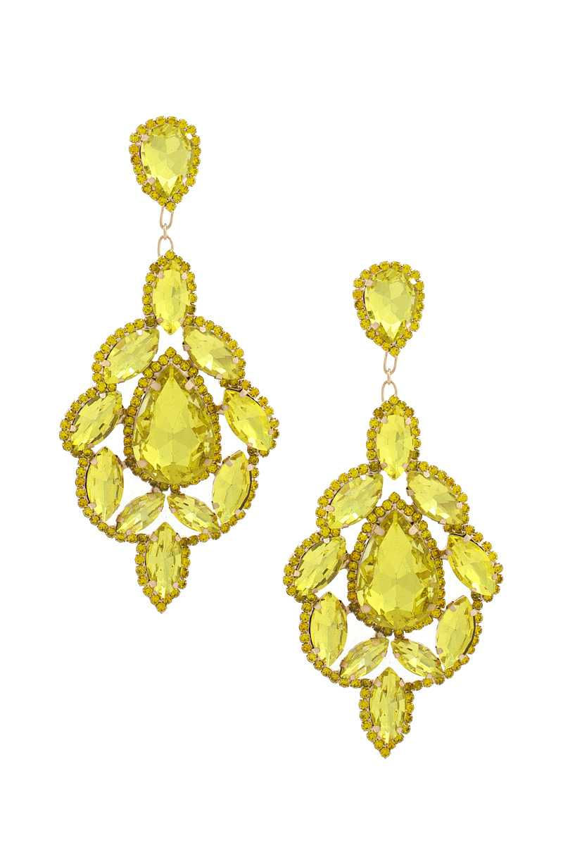 Thumbnail: Teardrop Rhinestone Dangle Earring