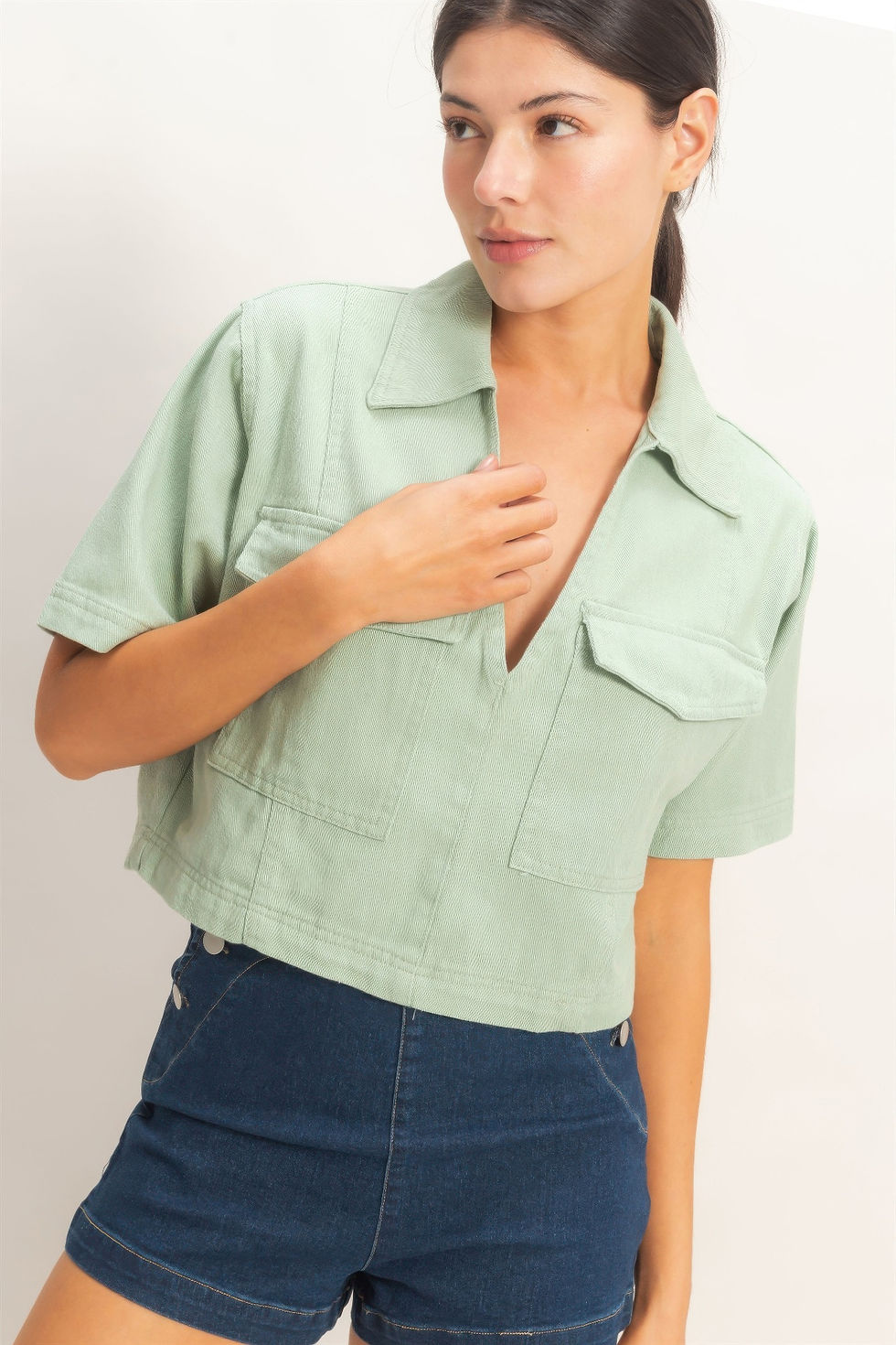 Thumbnail: Collared V-neck Top