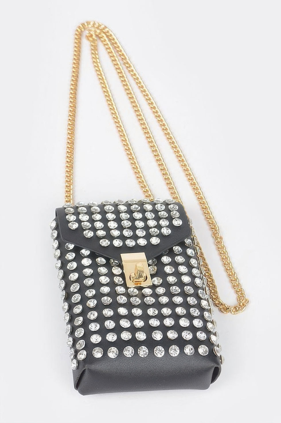 Thumbnail: Rhinestone Cellphone Crossbody Belt Bag