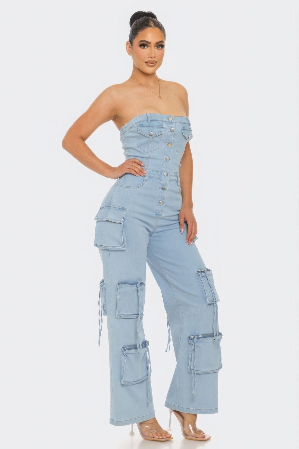 Thumbnail: Stretch Denim Jumpsuit