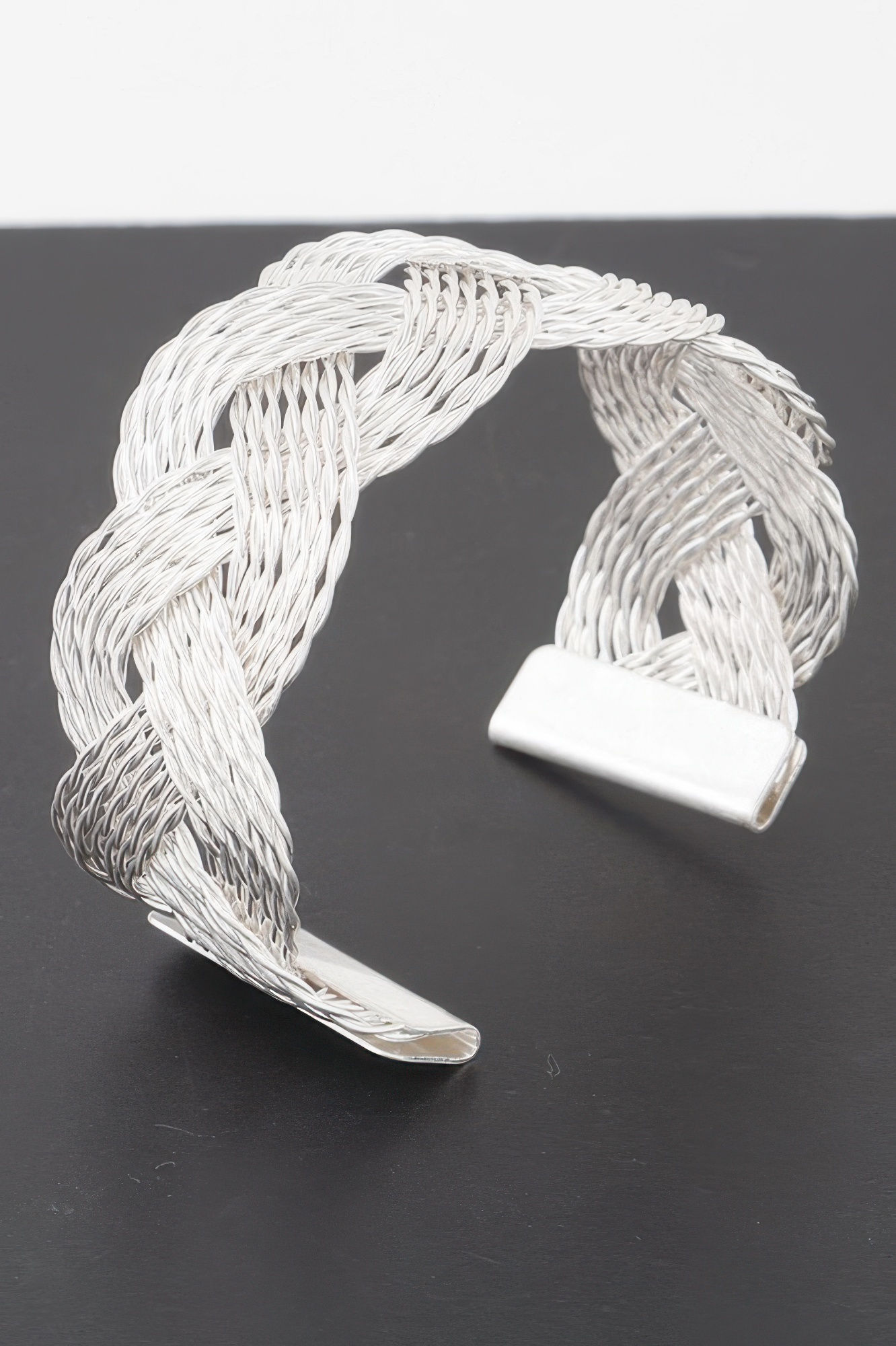 Twisted Braid Open Cuff Bracelet