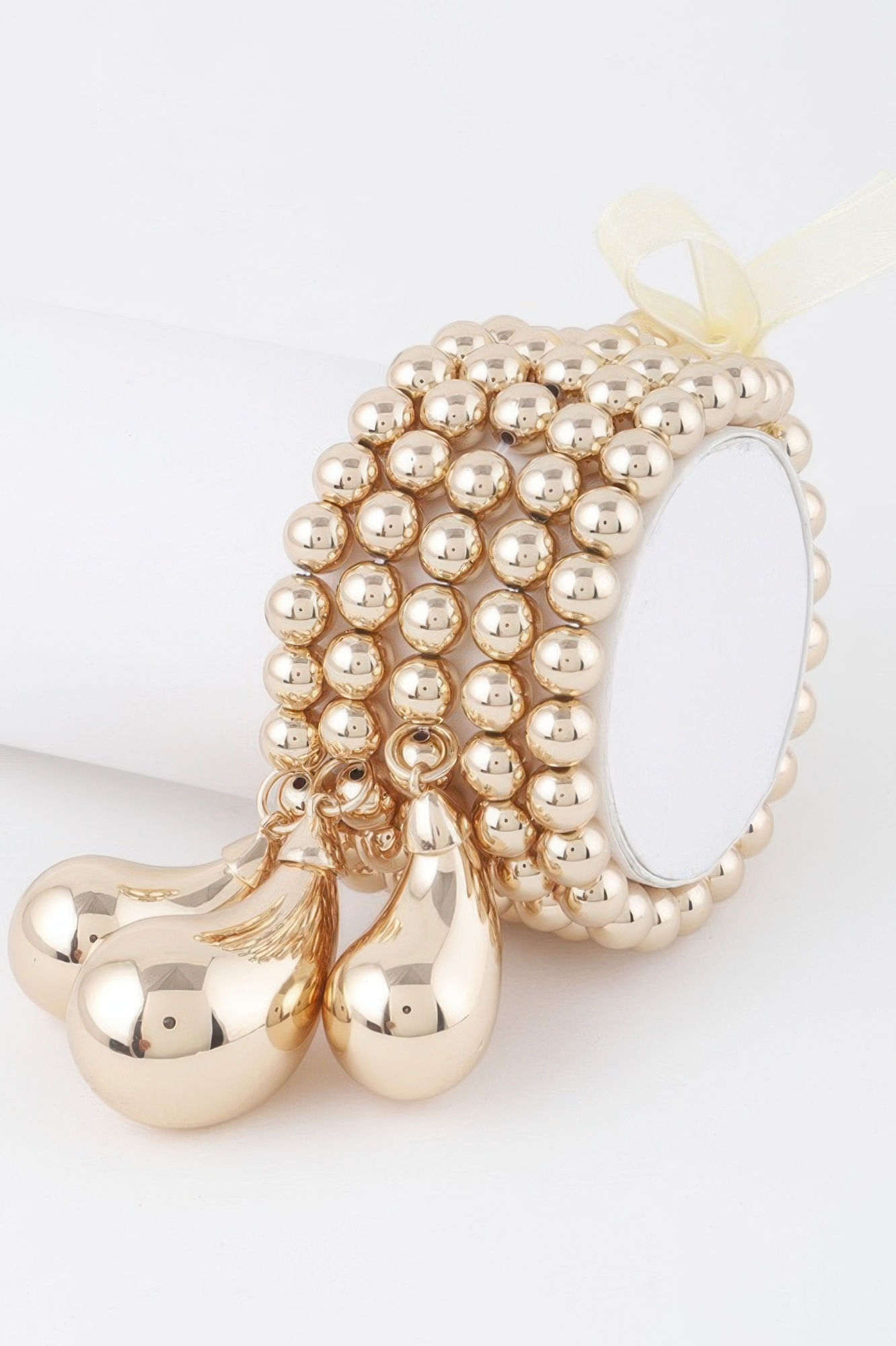 Multi Beaded Ribbon Bracelet