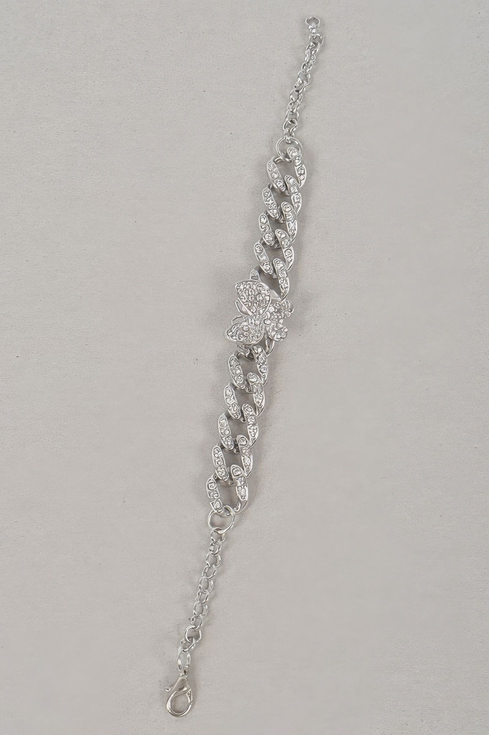 Thumbnail: Rhinestone Butterfly Chain Bracelet 
