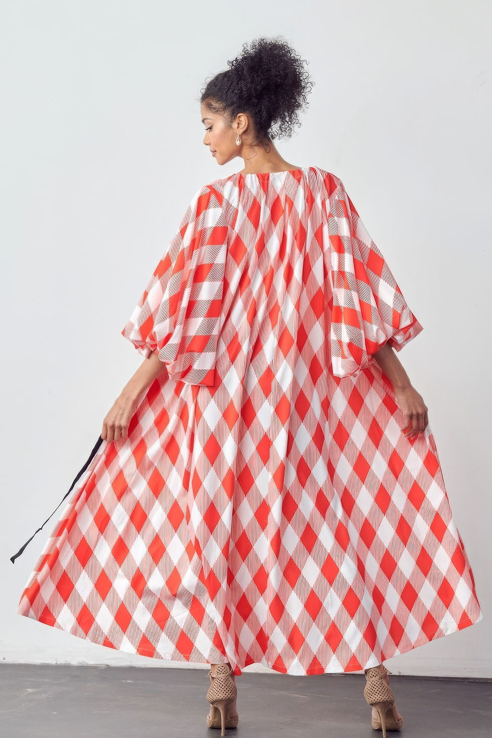 Thumbnail: Balloon Sleeves Very Over Fit Pocketed Dress