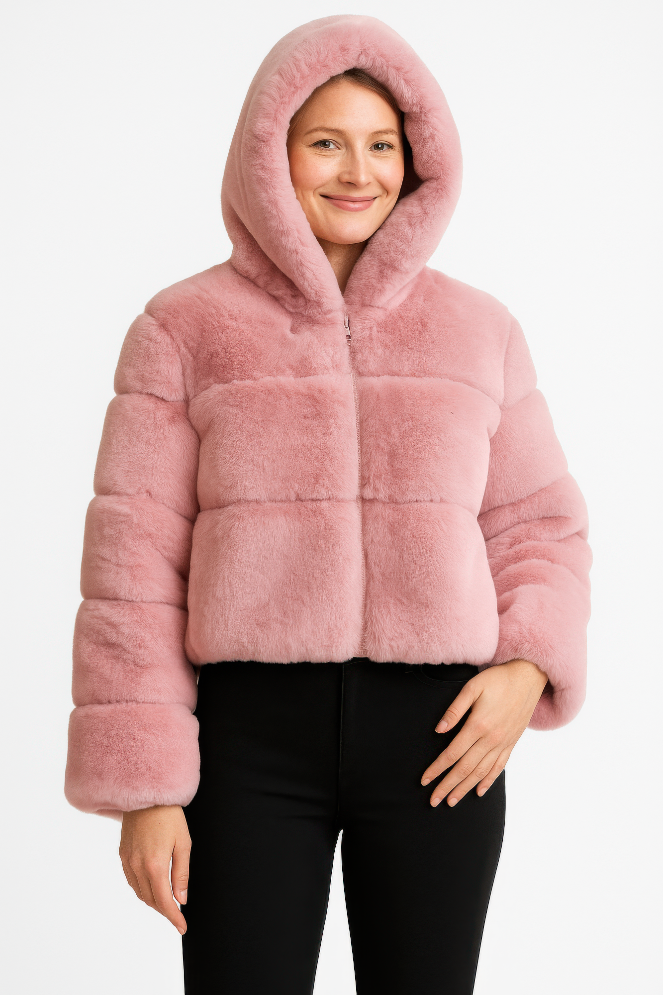 Faux Fur Hooded Jacket