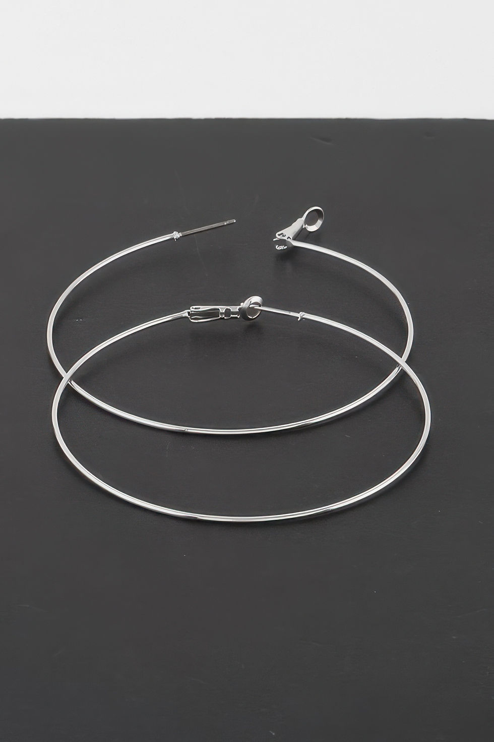 Thumbnail: Engraved Thin Hoop Earrings