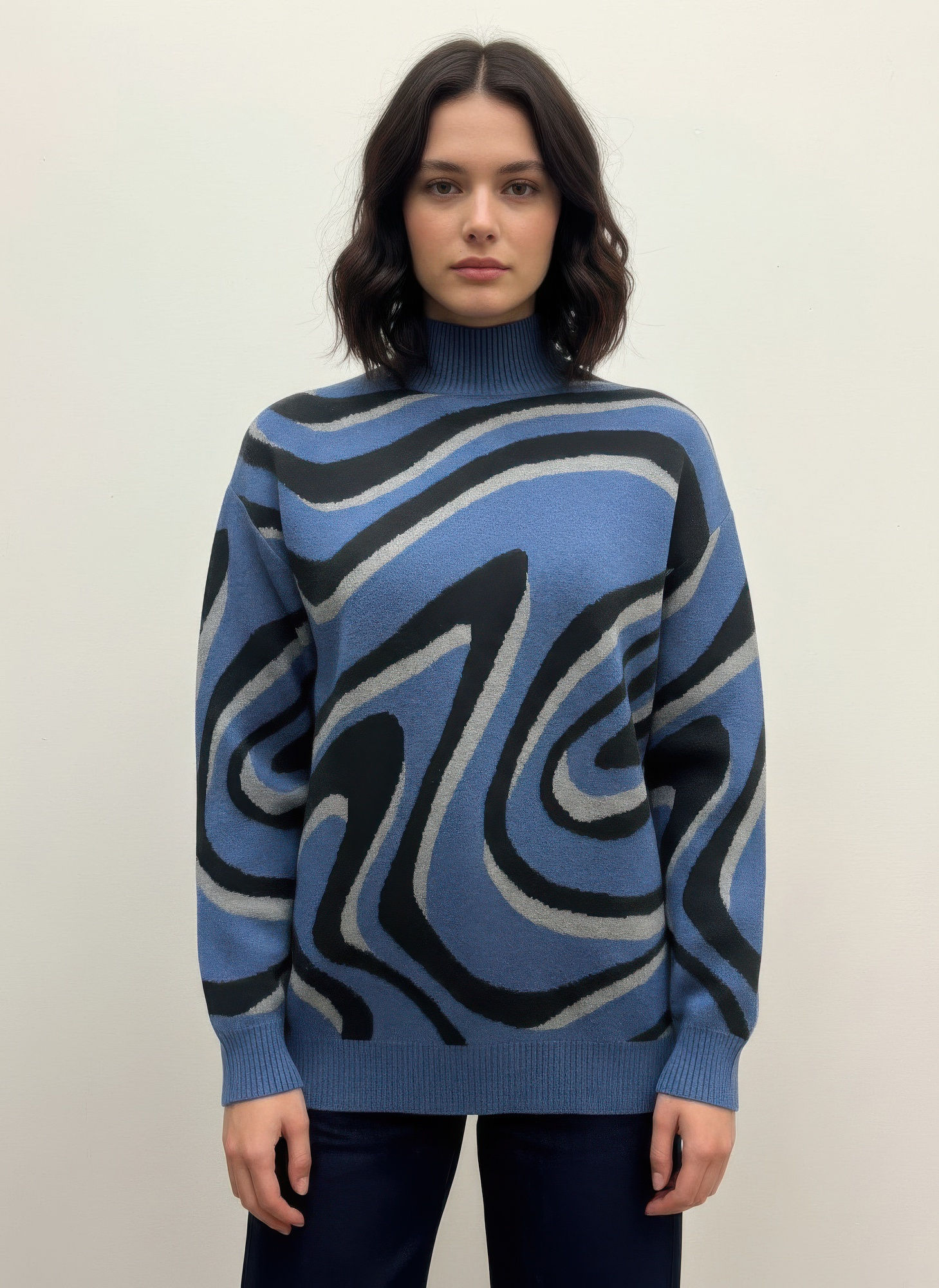 Ninety Printed Sweater     