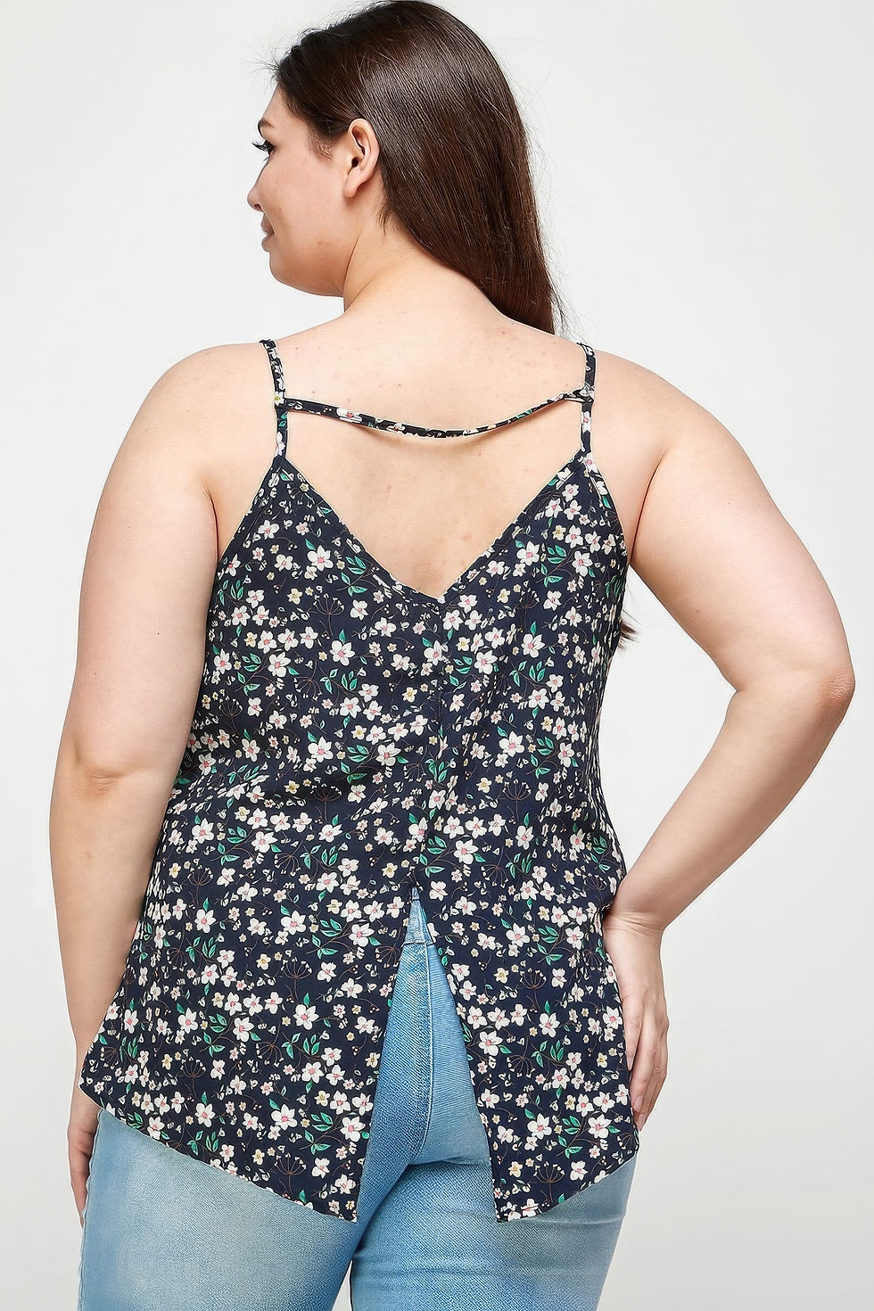 Thumbnail: Plus Size, Ditsy Floral Print Cami Top