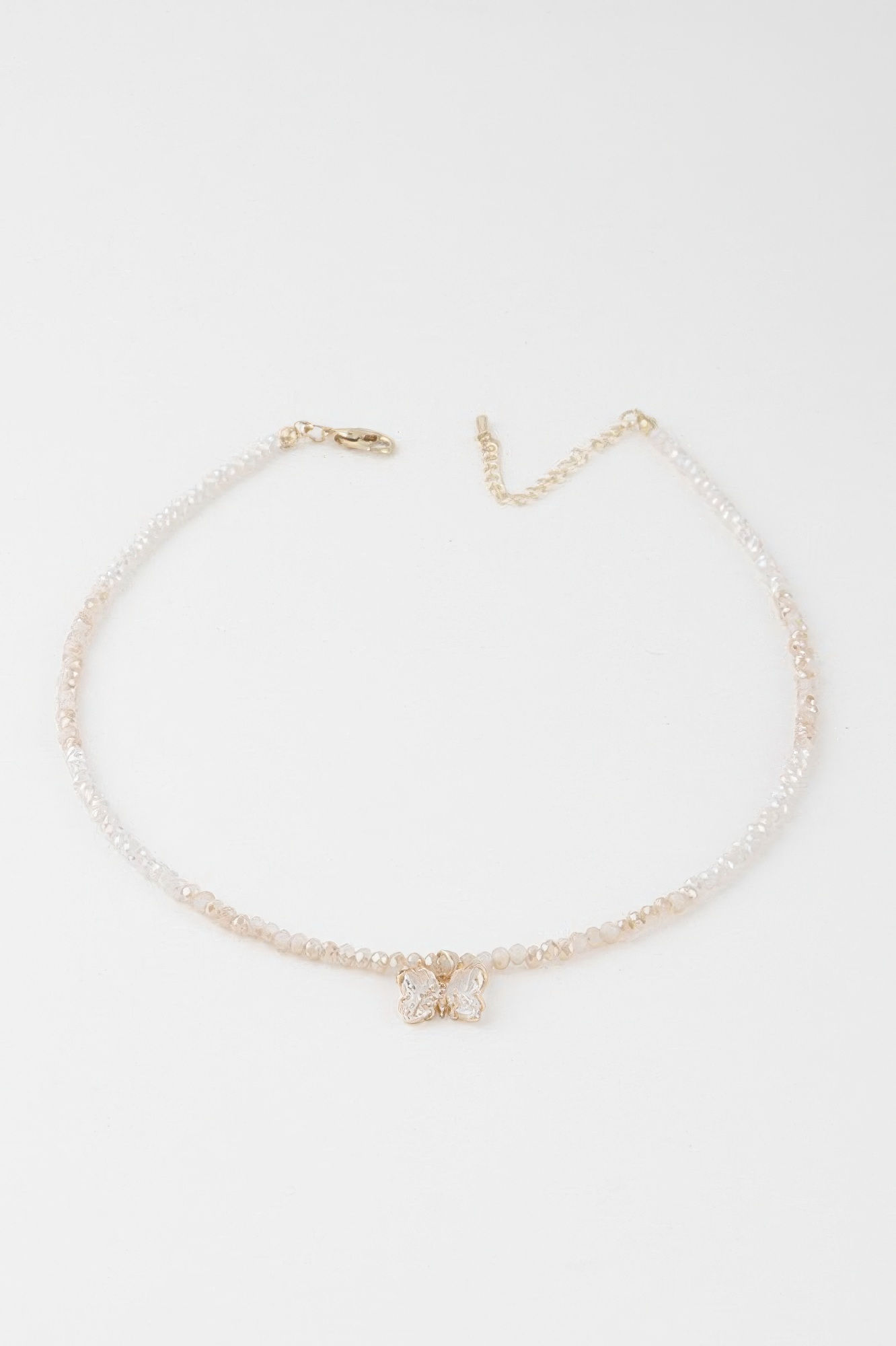 Crystal Butterfly Beaded Necklace