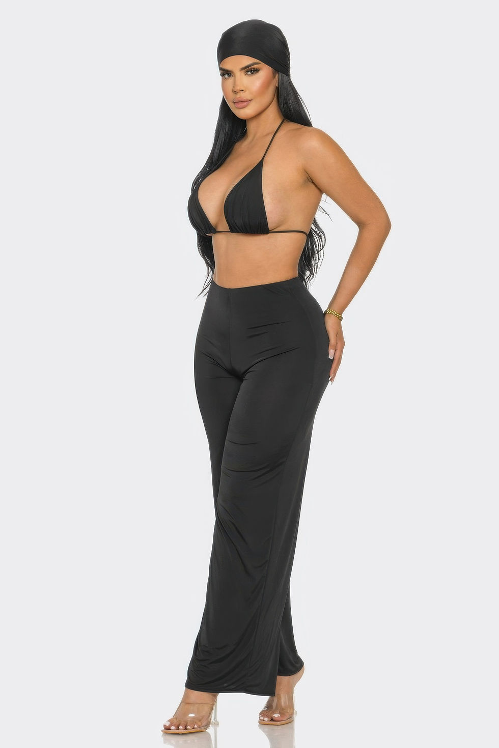 Thumbnail: Bra Top And Pants And Bandana Set