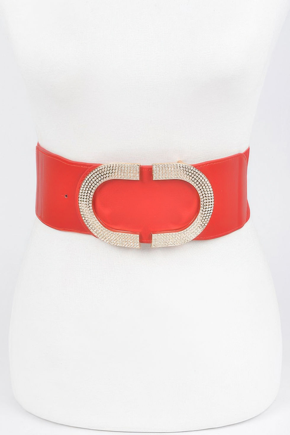 Thumbnail: Rhinestone Buckle Stretch Belt