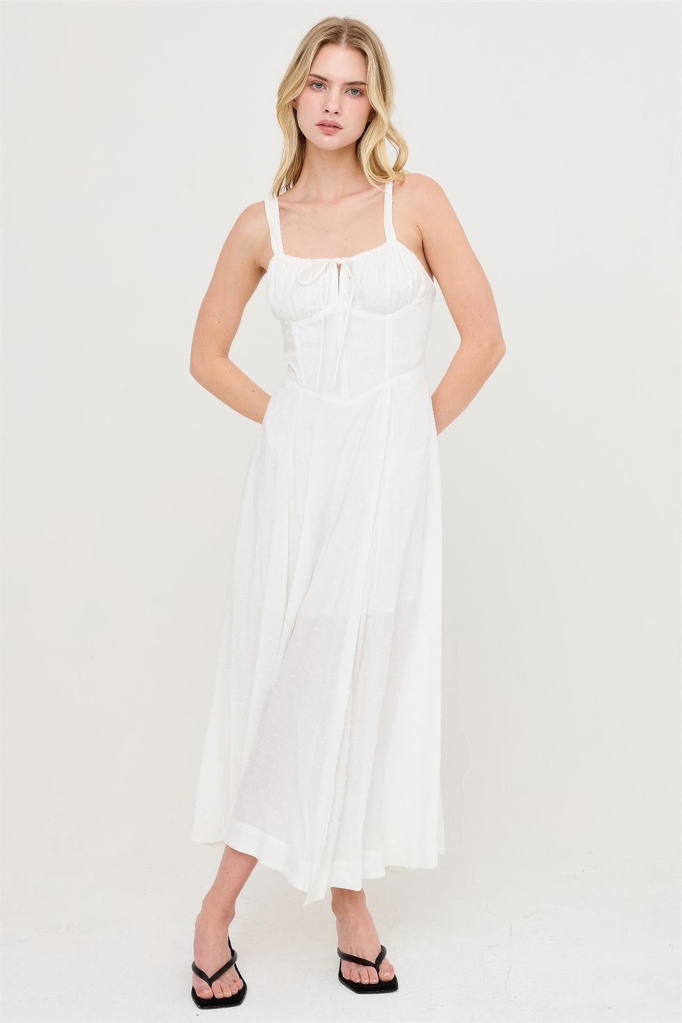 Thumbnail: Boned Tie-back Dress