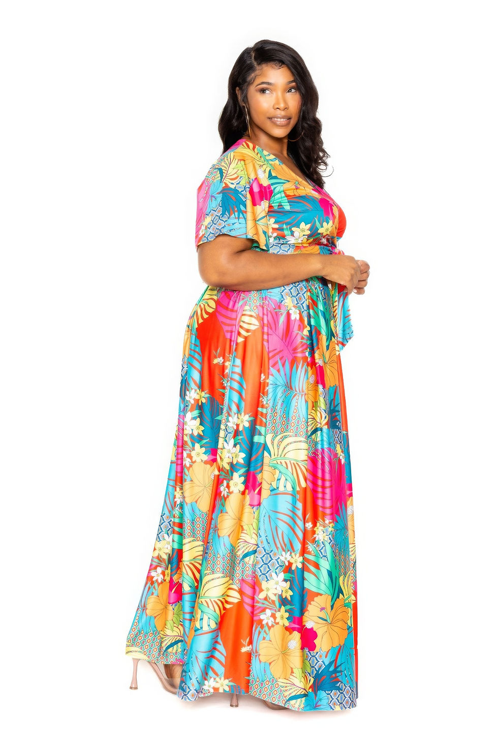 Thumbnail: Tropical floral maxi skirt & top set