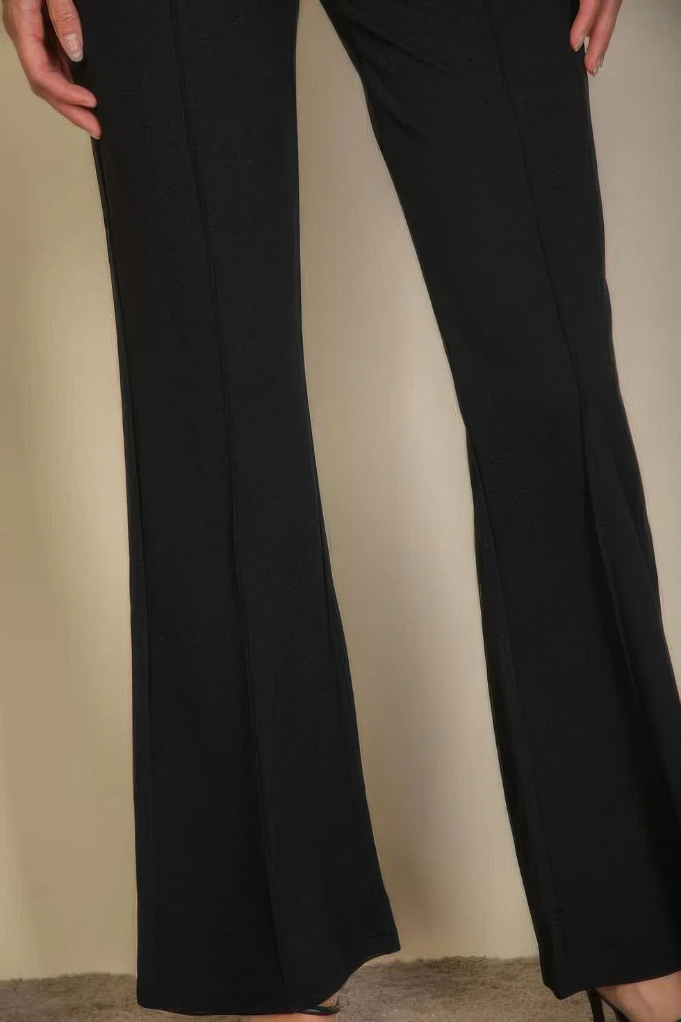 Thumbnail: High Waist Stretch Crepe Flare Pants    