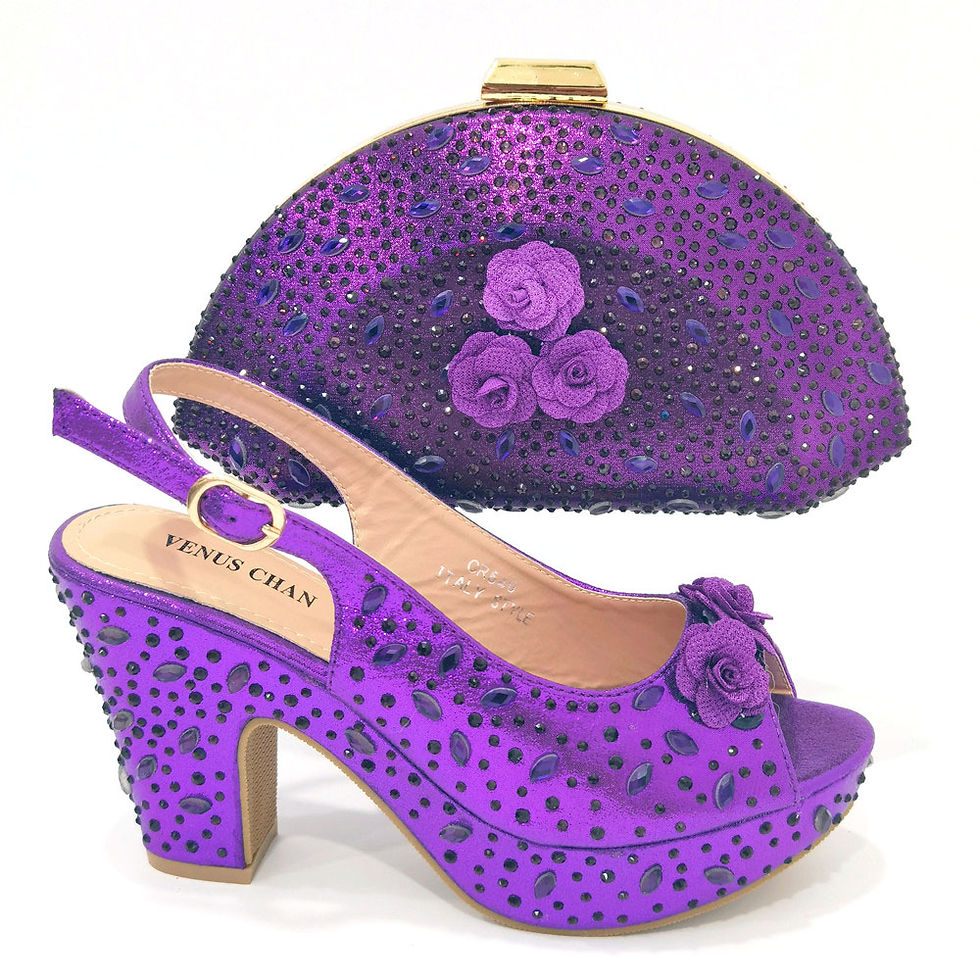 Thumbnail: Lastest Italian Design Fashion Style Ladies Shoe with Matching Bag Set 2023 Nig