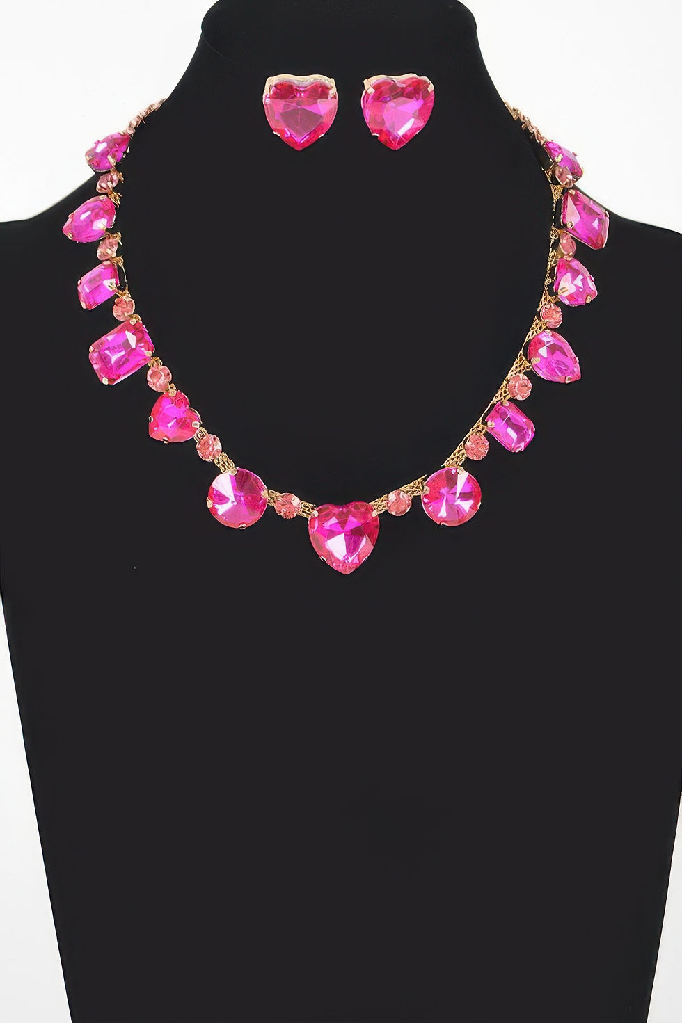 Thumbnail: Stone Earring And Necklace Set