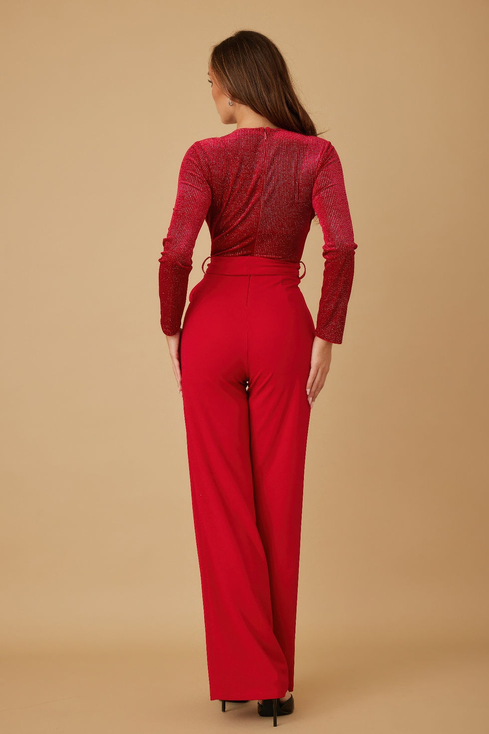 Thumbnail: Velvet Top Fashion Jumpsuit