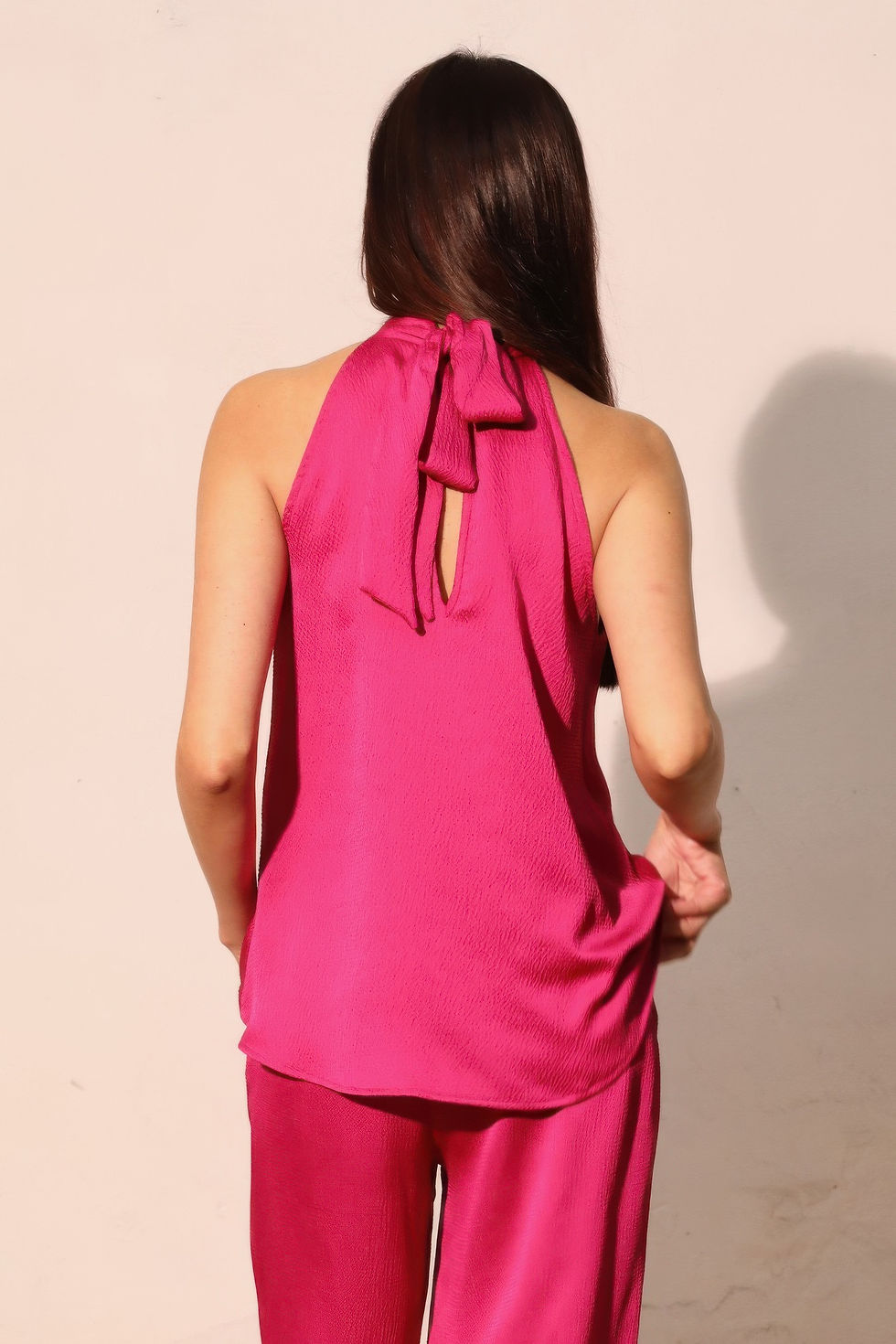 Thumbnail: Hammered Satin Halter Bubble Top