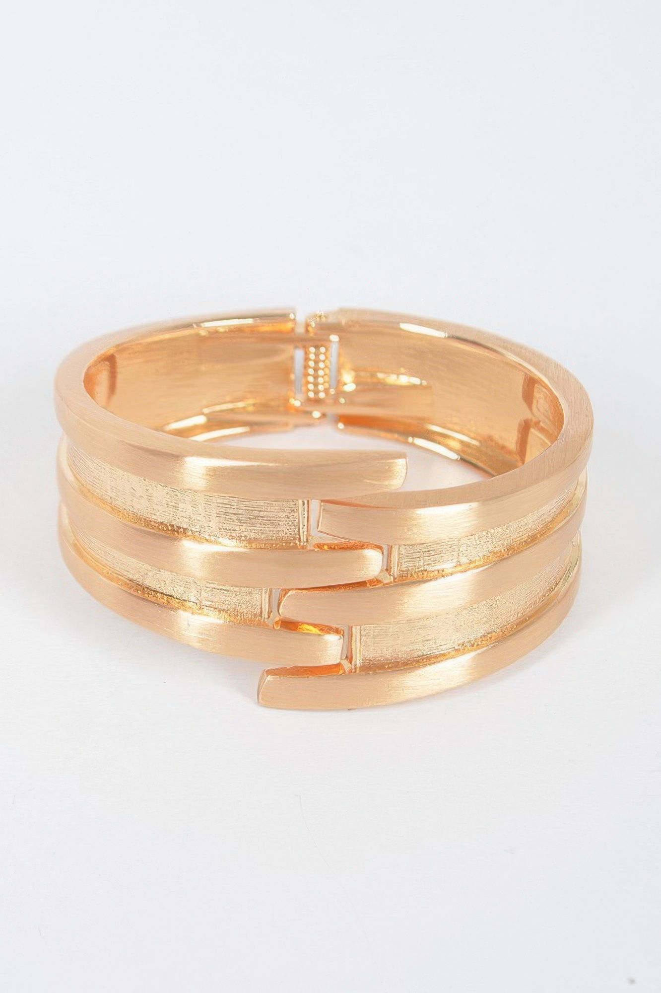 Metal Spring Hinge Cuff Bracelet