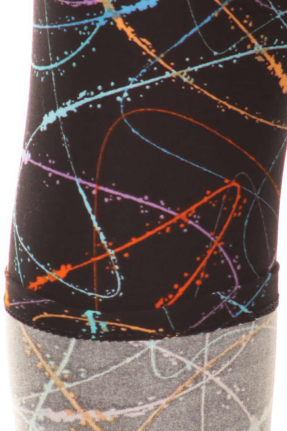 Thumbnail: Multicolored Scribble Print, High Waisted Leggings In A Fitted Style With An...