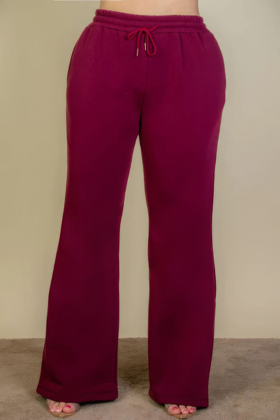 Thumbnail: Plus Size Drawstring Waist Slant Pocket Sweatpants