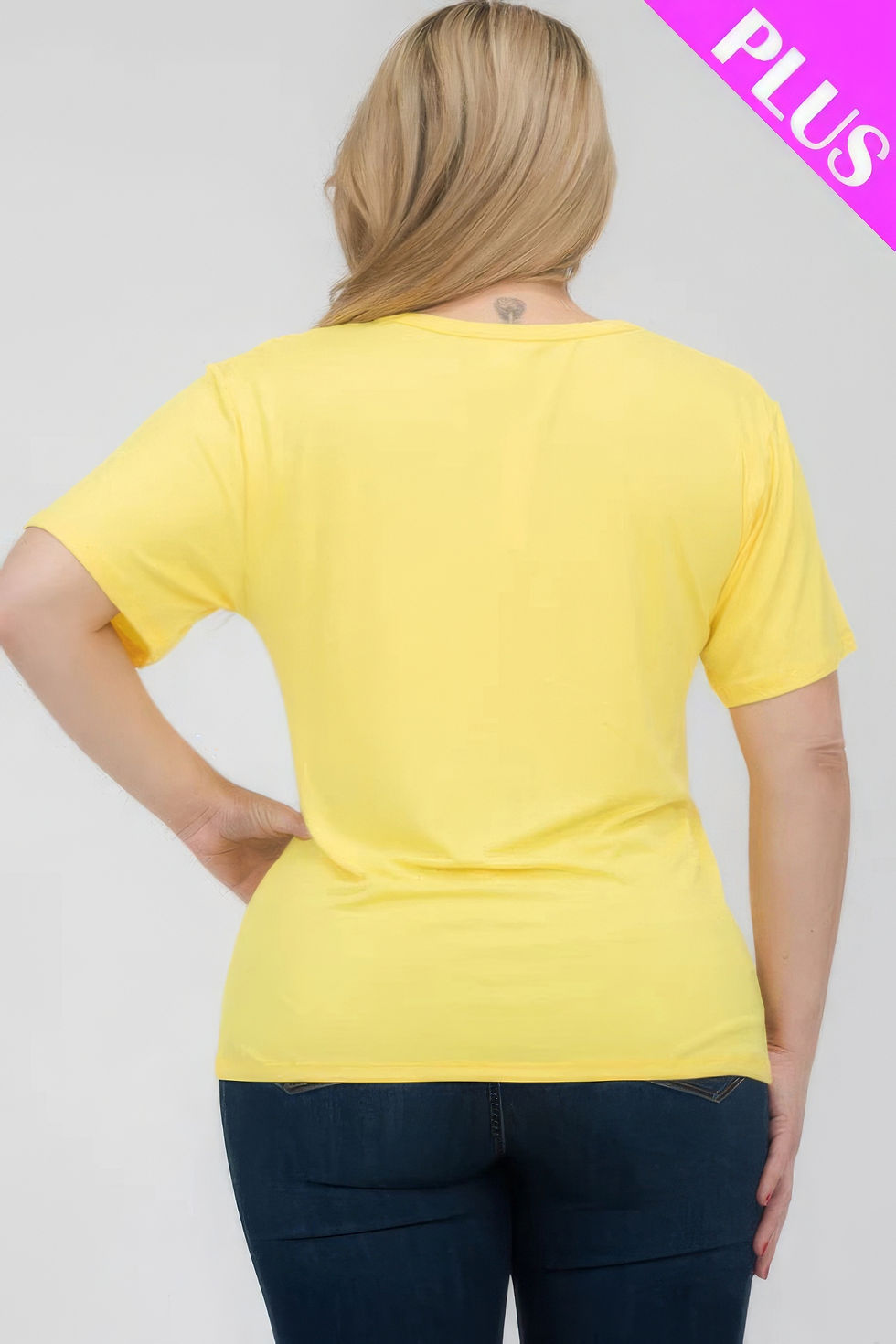 Thumbnail: Plus Size Basic Short Sleeve T-shirt