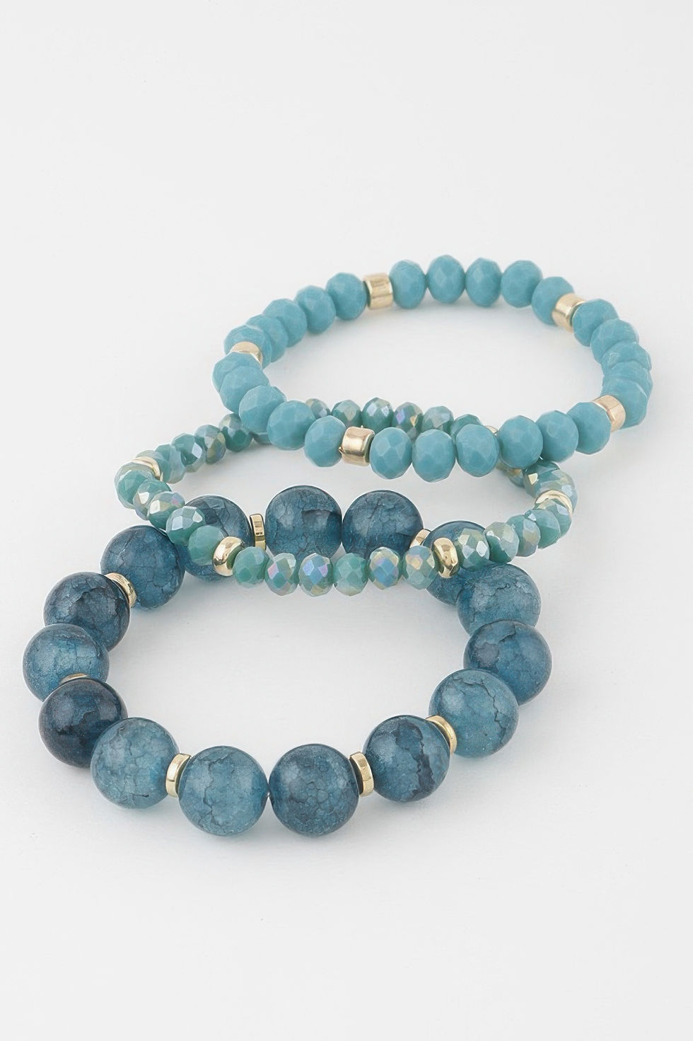 Thumbnail: Triple Crystal Beaded Bracelet