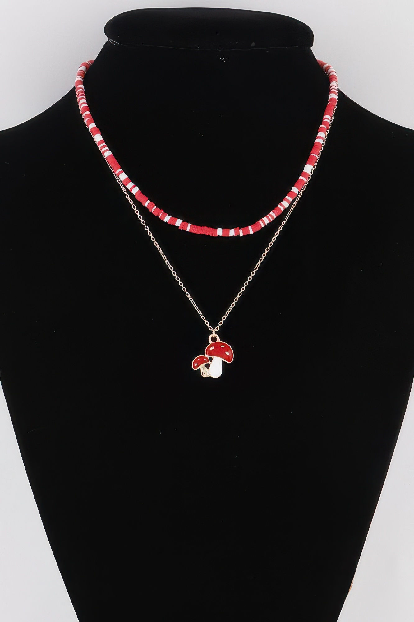 Mushroom Duo Necklace