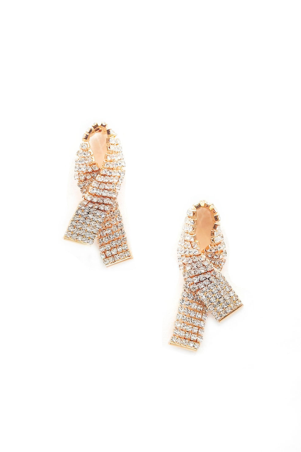Thumbnail: Rhinestone Awarness Bow Earring