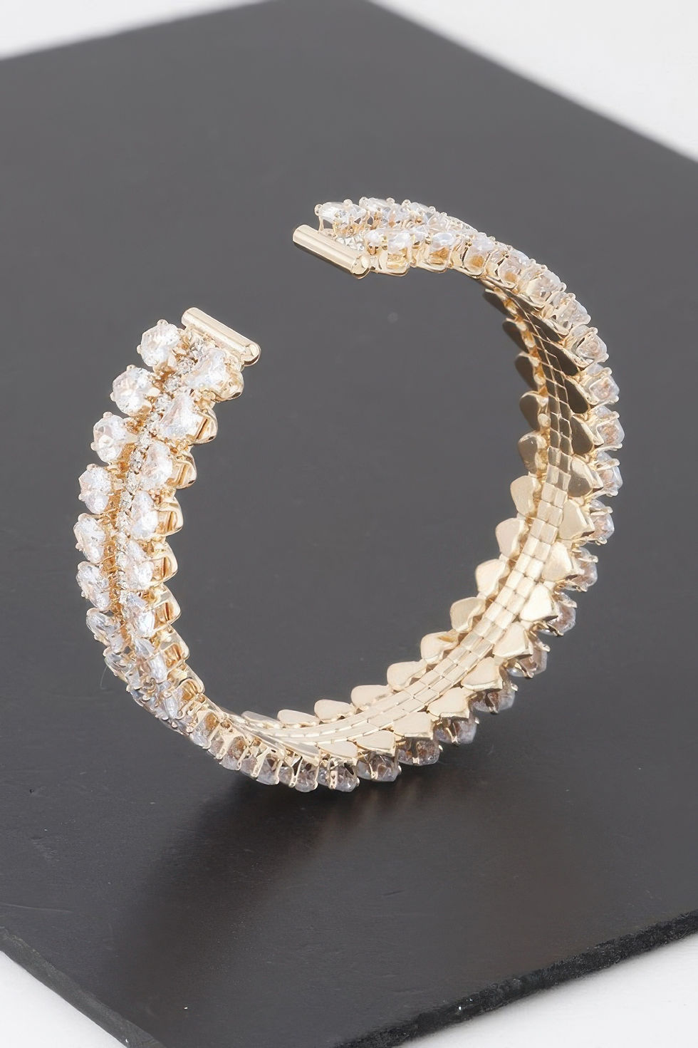 Thumbnail: Double Jeweled Cuff Bracelet