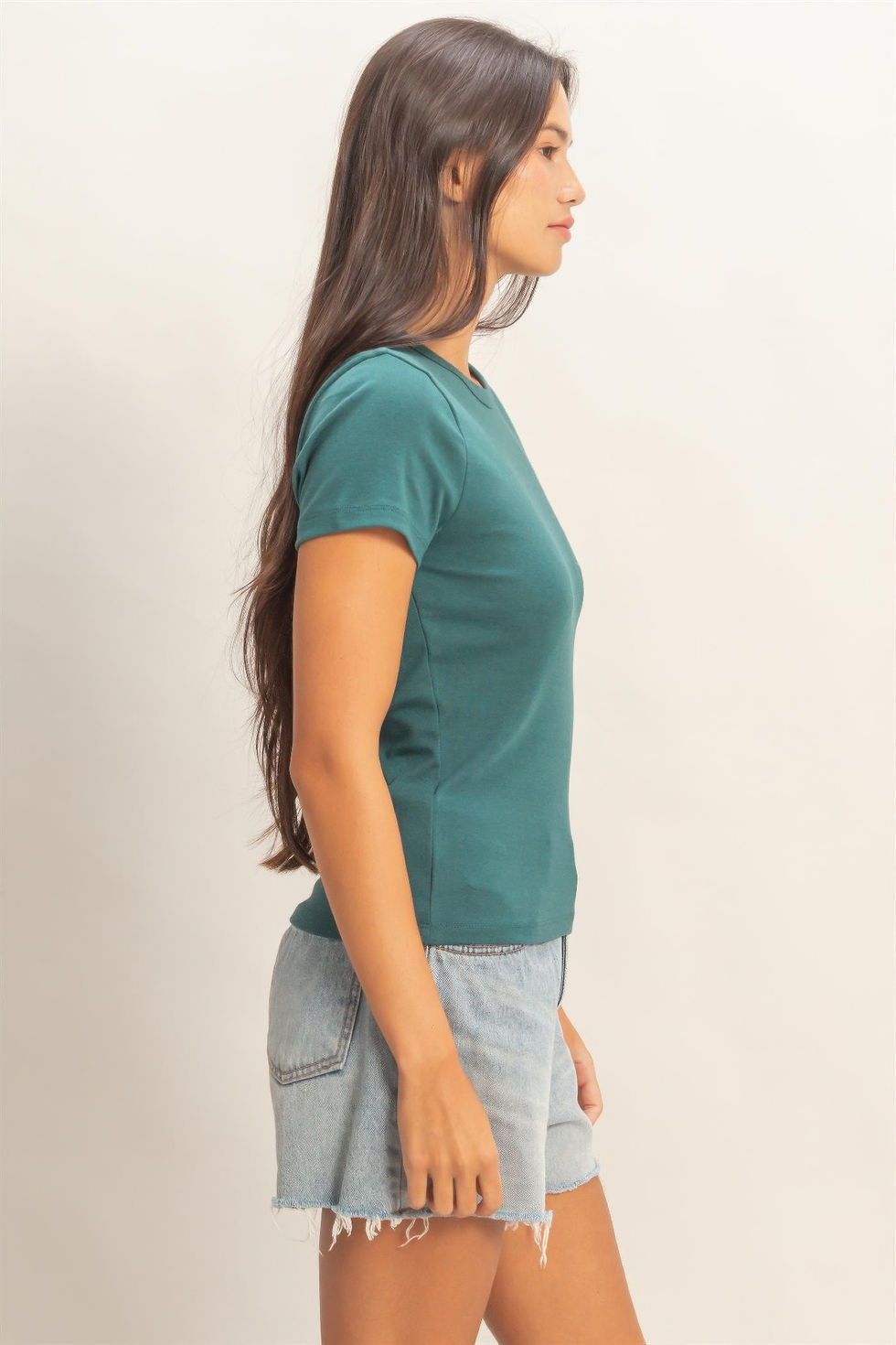 Thumbnail: Mineral Washed Crew Neck Short Sleeve Top