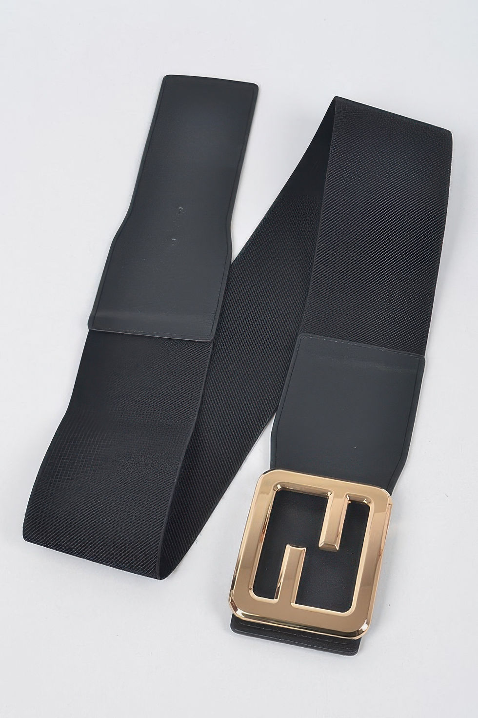 Thumbnail: Metal Buckle Plus Size Elastic Belt